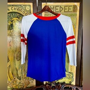 Arizona Jeans - Vintage Style - Red/White/Blue - Raglan Shirt - Women’s S